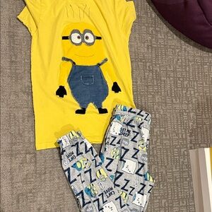 Minion Kids Pajama Set - Yellow and Blue